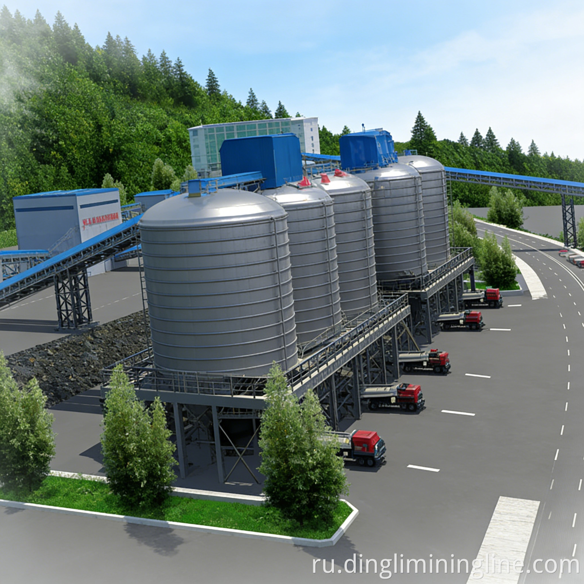 Railway Construction Stone Aggregate Line